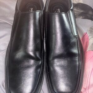 Dockers Men's Black Leather Slip-On Shoes